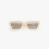 Acetat-Sonnenbrille in Elfenbein-Marmor Acetat-Sonnenbrille in Elfenbein-Marmor