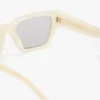 Acetat-Sonnenbrille in Elfenbein-Marmor Acetat-Sonnenbrille in Elfenbein-Marmor