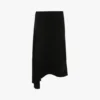 Asymmetrischer Midirock in Schwarz Asymmetrischer Midirock in Schwarz