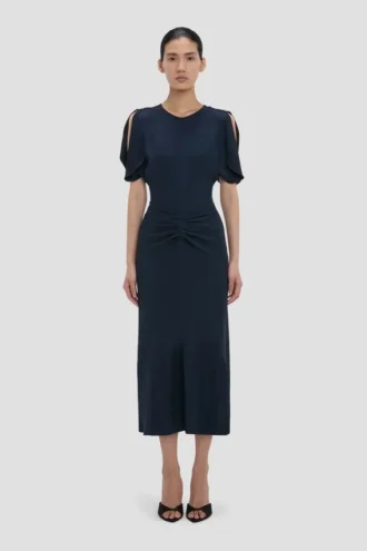 Bela Midi-Kleid in Marineblau