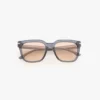 Übergroße Acetat-Sonnenbrille in transparentem Blau