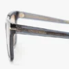 Übergroße Acetat-Sonnenbrille in transparentem Blau