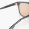 Übergroße Acetat-Sonnenbrille in transparentem Blau