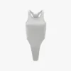Bodysuit mit hohem Beinausschnitt in Grau meliert Bodysuit mit hohem Beinausschnitt in Grau meliert