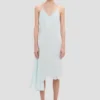 Crushed Cami-Midi-Kleid in Aquamarin Crushed Cami-Midi-Kleid in Aquamarin