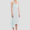 Crushed Cami-Midi-Kleid in Aquamarin Crushed Cami-Midi-Kleid in Aquamarin