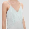Crushed Cami-Midi-Kleid in Aquamarin Crushed Cami-Midi-Kleid in Aquamarin