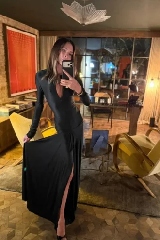 Cut-Out-Kleid in Schwarz