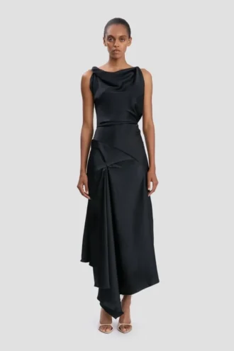 das Posy Midi-Kleid in Marineblau