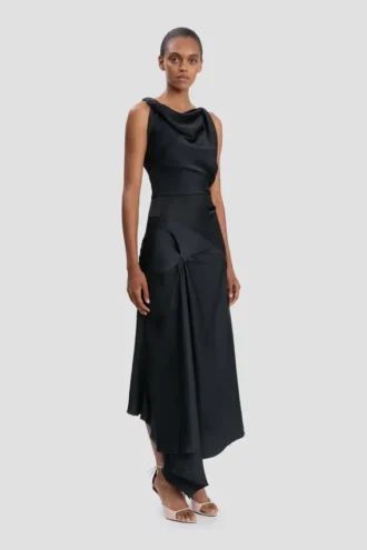 das Posy Midi-Kleid in Marineblau