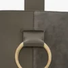 Dia-Tasche aus kieselgrauem Leder