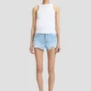 Distressed-Shorts in hellblauer Waschung Distressed-Shorts in hellblauer Waschung