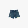 Distressed-Shorts in mittelblauer Waschung Distressed-Shorts in mittelblauer Waschung