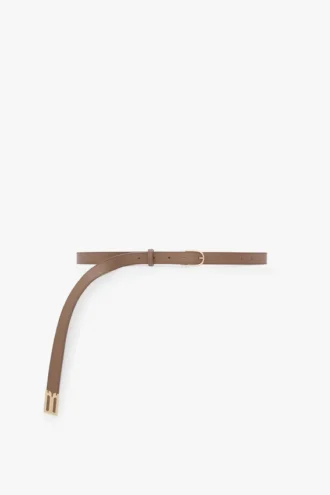 Dorian B Finite Gürtel aus taubengrauem, weichem Leder