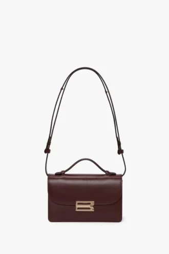 Dorian-Tasche, klein, aus burgunderrotem Leder