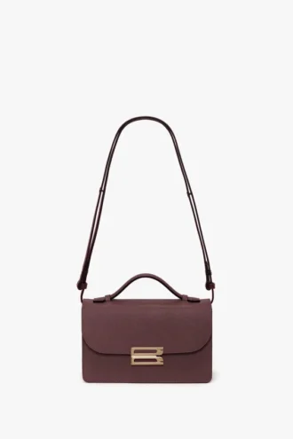 Dorian-Tasche, klein, aus burgunderrotem Leder