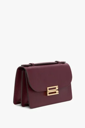 Dorian-Tasche, klein, aus burgunderrotem Leder