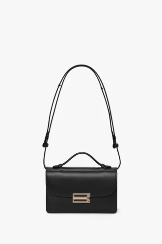 Dorian Tasche, klein, aus schwarzem Leder