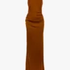 Drapiertes, bodenlanges Cami-Kleid in Bronze Drapiertes, bodenlanges Cami-Kleid in Bronze