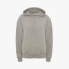 einem aufgestickten Logo-Hoodie in Grau meliert