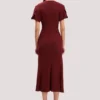 Eve Midi-Kleid in Burgunderrot Eve Midi-Kleid in Burgunderrot