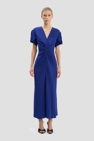 Eve Midi-Kleid in leuchtendem Indigo