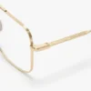Feine Brille mit Doppelbrücke in Gold Feine Brille mit Doppelbrücke in Gold