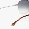 Feine Metall-Pilotenbrille in Gold-Schwarz Feine Metall-Pilotenbrille in Gold-Schwarz