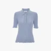 Frill Polo-Top in Wolkenblau