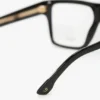 Geformter Flat-Top-Rahmen in Schwarz Geformter Flat-Top-Rahmen in Schwarz