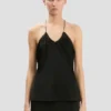 Gerafftes Cami-Top in Schwarz Gerafftes Cami-Top in Schwarz
