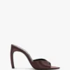 Harlow Mule 100 aus kastanienbraunem Satin Harlow Mule 100 aus kastanienbraunem Satin
