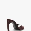Harlow Mule 100 aus kastanienbraunem Satin Harlow Mule 100 aus kastanienbraunem Satin