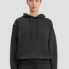 Hoodie mit Logo-Stickerei in Schwarz