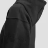 Hoodie mit Logo-Stickerei in Schwarz