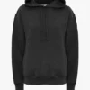 Hoodie mit Logo-Stickerei in Schwarz
