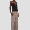Hose mit plissiertem Bund in Limestone