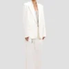 Jacke mit abnehmbarem Revers in Off-White Jacke mit abnehmbarem Revers in Off-White