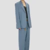 Jacke mit fallendem Revers in Wolkenblau