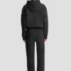 Hoodie mit Logo-Stickerei in Schwarz