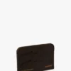 Kartenetui „Envelope“ aus espressofarbenem Leder mit Krokodilprägung Kartenetui „Envelope“ aus espressofarbenem Leder mit Krokodilprägung