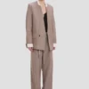 Kragenlose Jacke in Limestone Kragenlose Jacke in Limestone