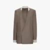 Kragenlose Jacke in Limestone Kragenlose Jacke in Limestone