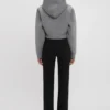 Kroppter, strukturierter Hoodie in Grau meliert