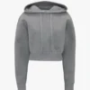 Kroppter, strukturierter Hoodie in Grau meliert