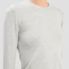 Langarm-T-Shirt in Grau meliert Langarm-T-Shirt in Grau meliert