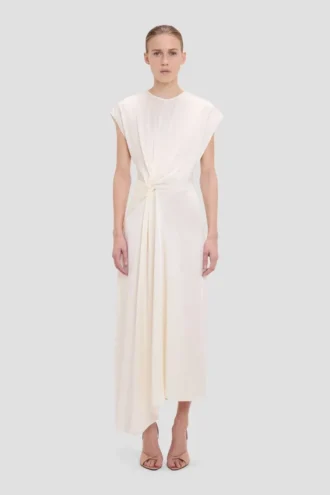 Midi-Kleid „Aria“ in Elfenbein
