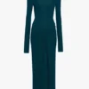 Midi-Kleid „Frances“ in Dunkelblaugrün Midi-Kleid „Frances“ in Dunkelblaugrün