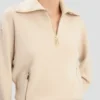 Milano-Pullover mit halbem Reißverschluss in Hellrosa Milano-Pullover mit halbem Reißverschluss in Hellrosa