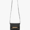 Mini-Kettenbeutel aus schwarzem Leder Mini-Kettenbeutel aus schwarzem Leder